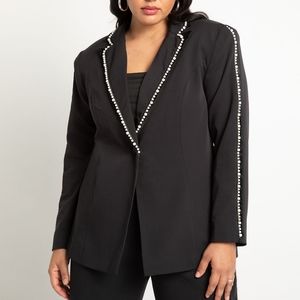 NWT Eloquii Pearl Trim Blazer